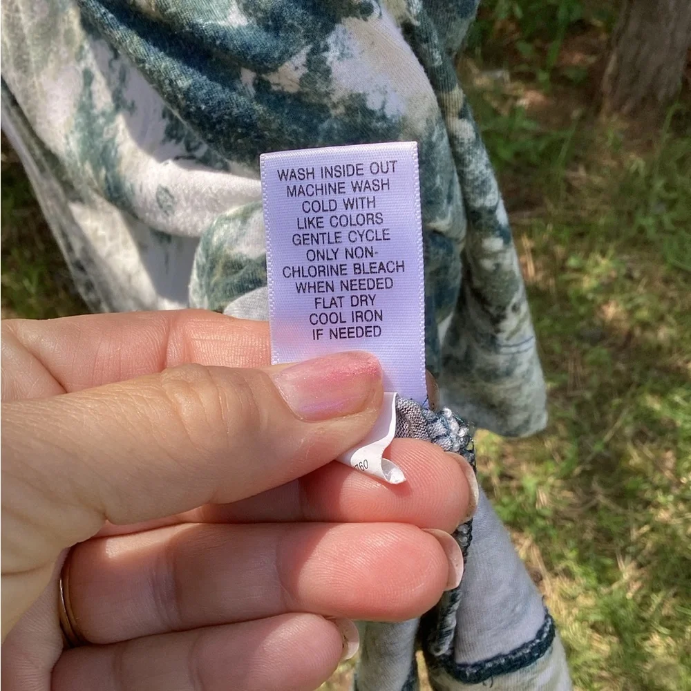 Simply Vera Vera Wang cream, green and black Sleeveless Tank Top - Picture 7 of 10